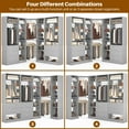 thumbnail image 2 of Homieasy Freestanding Closet System with 3 Sets, 87.2" Closet Organizer System with 5 Drawers & 4 Hanging Rods, Reversible L Shaped Walk-in Closets, Gray, 2 of 7