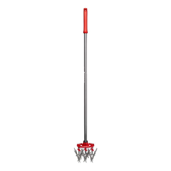 MAX DiscCULTIVATOR Adjustable 6.5 in. Steel Tines with Red Comfort Grip Garden Disc Cultivator