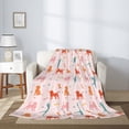 thumbnail image 2 of Throw Blanket for Couch Sofa and Bed, Cute Dog Silhouette Super Soft Plush Throw Blanket, Fuzzy Cuteness Comfy Warm Washable Flannel Blanket & Throws for All Season, 2 of 5