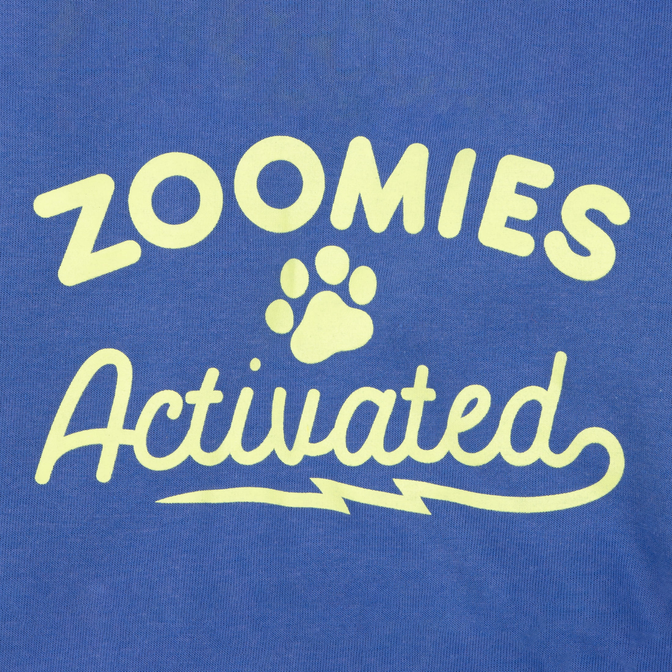 Oodles Zoomie Activated Fall Dog Hoodie, Blue, Medium