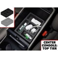 thumbnail image 2 of Red Hound Auto Center Console Organizer 2 Piece Stacking Set Vehicle Inserts Compatible with Hyundai Tucson 2016-2019 (Without Hand Brake) Black Anti-Rattle, 2 of 9