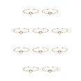 thumbnail image 3 of Brazalete abierto de aleación Jumpingount Vintage Oro rosa 10Conjunto, 3 of 6