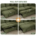 thumbnail image 6 of BedLuxury 59" Sleeper Loveseat With Pull Out Bed, Corduroy Sofa Bed With USB Charging for Small Spaces, Corduroy Green, 6 of 9