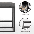 thumbnail image 5 of Nathaniel Home 24 Inch Bar Stools Set of 2, Modern PU Leather Metal Barstool, Backless Kitchen Dining Cafe Stool, Upholstered Bar Stool with Footrest, Gray, 5 of 7