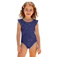 thumbnail image 3 of Abcomgle Kids One Piece Swimsuit Girls Glitter Sequin Graphic One Piece Swimsuits for Little Girls Ruffled Stretchy Girls Swimwear, 3 of 7