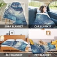 thumbnail image 2 of Yayeee Throw Blanket for Couch Soft Warm 50" x 60" Sofa Chair Bed Decoration, Night Floating Whale, 2 of 7