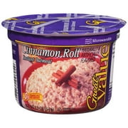 Great Value: Instant Oatmeal Cinnamon Roll, 1.9 oz