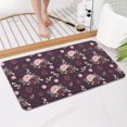 thumbnail image 4 of Pioneer Flower Floral Print Pattern Bathroom Rugs Mat, Non Slip Microfiber Bathroom Rug with Rubber Backing, Soft Mats for Bathroom Floor Tub Shower, 17"x30", 4 of 5