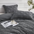 thumbnail image 3 of Maple&Stone Queen Duvet Cover Set Pieces Textu Tufted Boho Bedding Sets Zipper Closure Design with Ties Duvet Cover + Pillow Shams Comforter NOT Included ( Queen Siz, 3 of 7