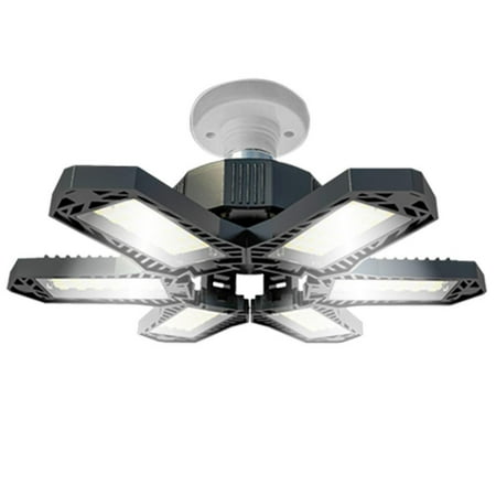 

Fovolat Basement Light Bulb Plug In Garage Lights 6500K LED Deformable Garage Ceiling Light LED Shop Light With Adjustable 6 Panels Garage Lighting Easy-Installation For Workshop Basement enjoyable