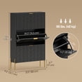 thumbnail image 3 of HOMCOM Armoire à Chaussures avec 3 Tiroirs Basculants, Armoire de Rangement à Chaussures Mince, Noir, 3 of 10
