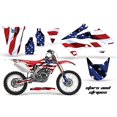 thumbnail image 2 of AMR Racing MX Dirt Bike Graphics kit Sticker Decal Compatible with Honda CRF250R 2004-2009 - Stars and Stripes, 2 of 3