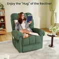 thumbnail image 5 of Neche Electric Recliner Chair, Comfy Lay Flat Sofa for Small Spaces, Living Room, One Box, Green, 5 of 9