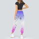 thumbnail image 3 of Gibobby pantalones colombianos de mujer Pantalones de chándal con bolsillo para mujer, estampado, cómodos, de cintura alta, para entrenamiento, salón atlético, informales, para correr (Morado, XS), 3 of 5