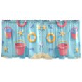 thumbnail image 7 of Yayeee Kitchen Curtains Set of 2 Light Filtering 57"x24" Over Sink Window Panels, Pink Beach Toys Pattern, 7 of 7
