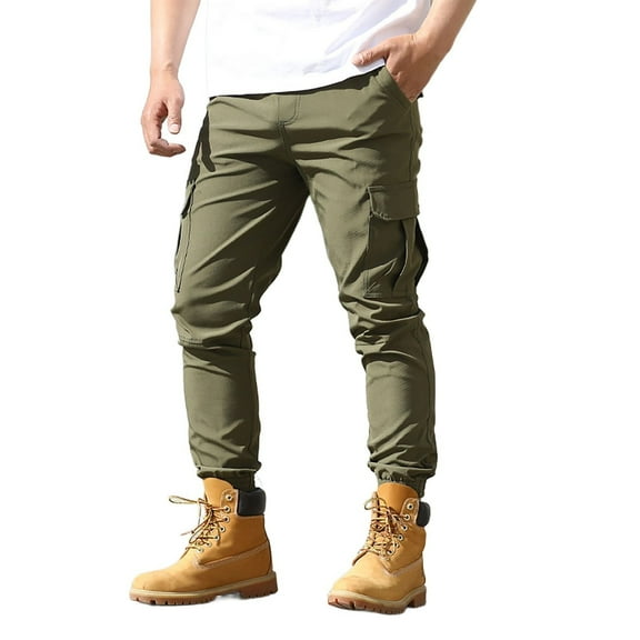 Men's Casual Joggers Loose Fit Stretch Sweatpants For Outdoor Sports Comfortable Lightweight Ankles Year Round Wear Men's Pants Relaxed Fit Dress Navy Black