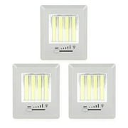QBeam 3-Pack Ultra Bright Dimmable Battery LED Lights for Hurricanes, Storms - Gray