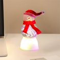 thumbnail image 3 of nvzhuang Christmas Light Up Snowman Figurines Santa Night Lights Christmas Desktop Ornament for Home Holiday Decor, 3 of 8
