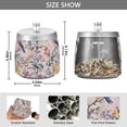 thumbnail image 2 of Yayeee Ashtray with Lid for Cigarette Smokeless Stainless Steel Home Ash Holder, Purple Floral Pattern, 2 of 7