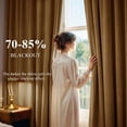 thumbnail image 3 of StangH Velvet Curtains 84 inches - Gold Brown Blackout Thermal Insulated Window Drapes for Living Room, Back Tab Luxury Home Decor Curtains for Bedroom Sliding Door, W52 x L84, 2 Panels, 3 of 8
