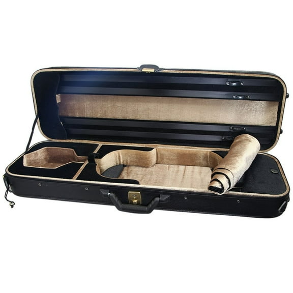SKY Violin Oblong Case Solid Wood Imitation Leather Black/Black Khaki