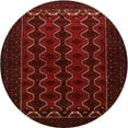 thumbnail image 1 of Ahgly Tapis d'Intérieur Rond Traditionnel Persan Rouge, 3 Pieds Rond, 1 of 6