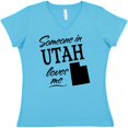thumbnail image 3 of Inktastic Someone in Utah Loves Me Women's V-Neck T-Shirt, 3 of 5
