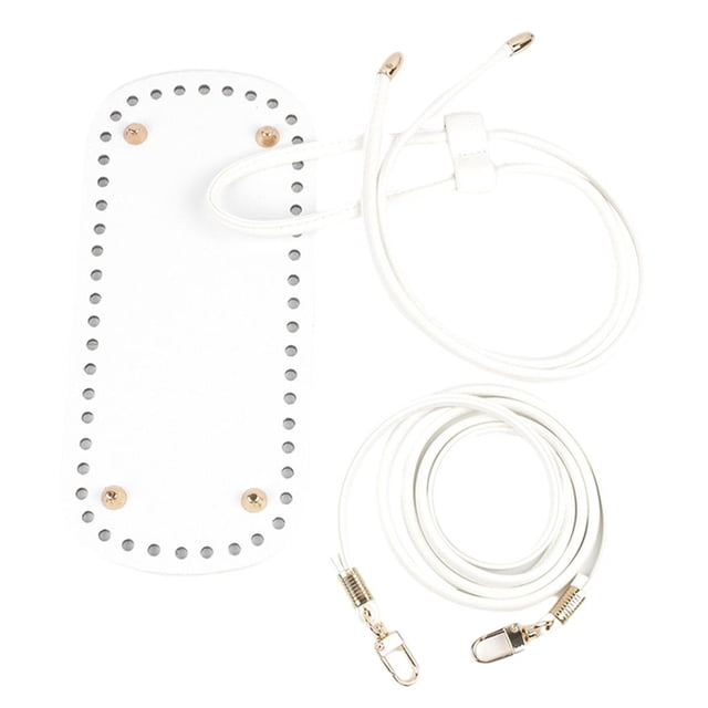 Milaget Kloware Bag Knitting Set Shoulder Strap Crochet Bag Handmade for Purse Making White