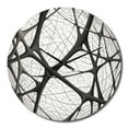 thumbnail image 2 of Designart "Minimalism in Black and White IX" Abstract Shapes Oversized Wall Clock, 2 of 5