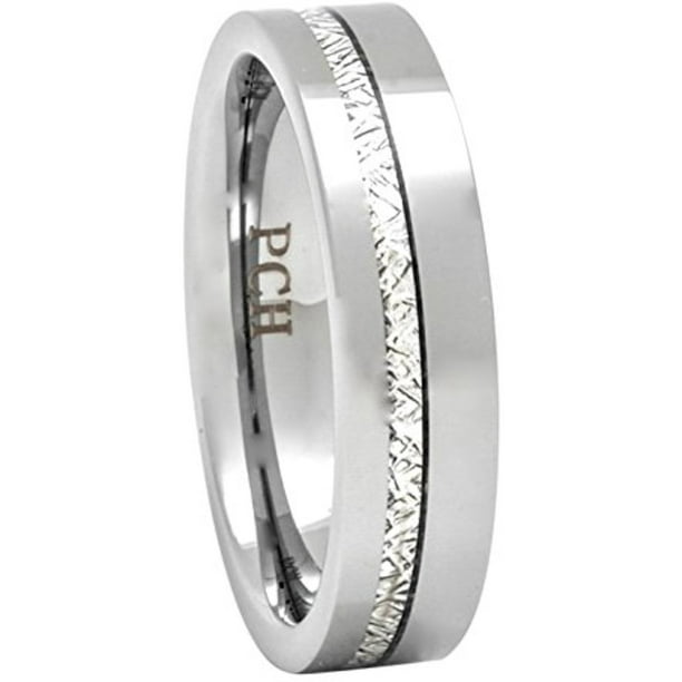 PCH Rings Meteorite Ring 6mm Tungsten Carbide Comfort