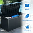 thumbnail image 2 of DEXTRUS Weatherproof Deck Box Patio Garden Pool Storage Organizer Large Outdoor Container, Black, 2 of 6