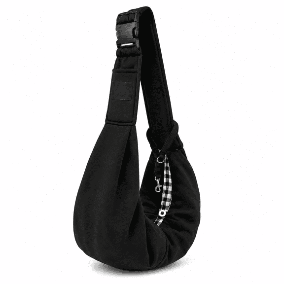 Pet Carrier for Small Dogs and Cats Pet Sling Carrier Adjustable Strap, Comfortable Sling Design for Dog Travel Bag and Puppy Carrier Black