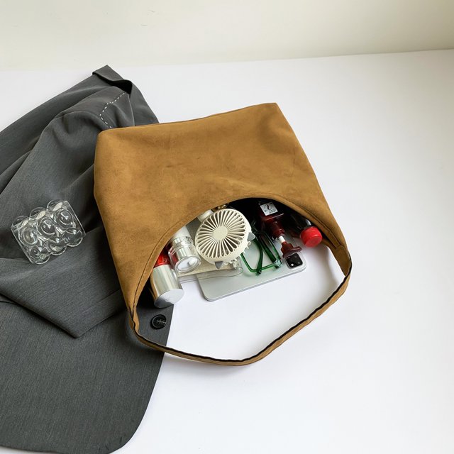 Bolso Mano Ante Sintético para Mujer Hombro A La Al Aire Libre (marrón)