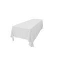 thumbnail image 2 of LA Linen Polyester Poplin Rectangular Tablecloth 90 by 132-Inch, White, 2 of 2