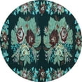 thumbnail image 1 of Ahgly Company Indoor Round Persian Light Blue Traditional Area Rugs, 6' Round, 1 of 4