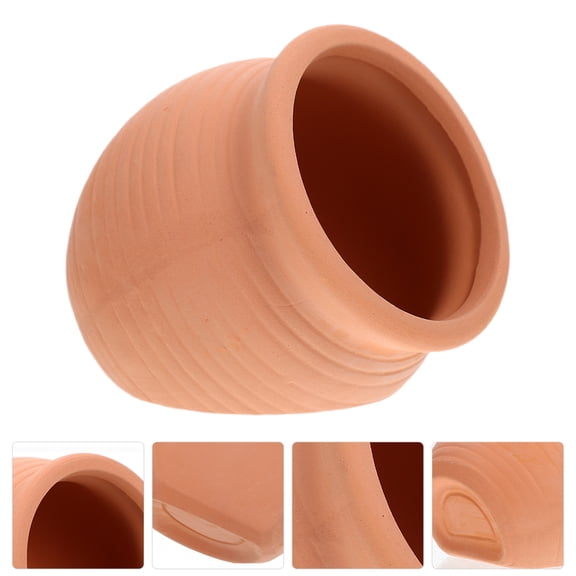 LIOOBO Betta Fish Tank Hide Ceramic Light Brown 1 Set