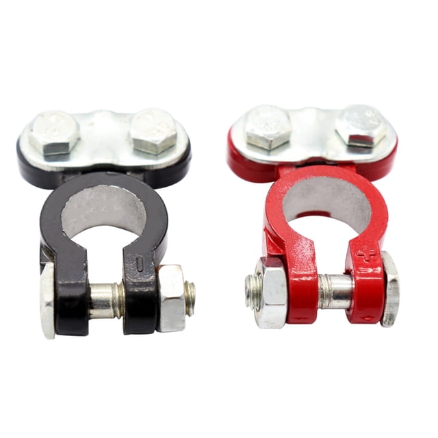 2Pcs Car Battery Terminal Connector Assorted Color Wear Resistance Aluminum Magnesium 5.5x3.9x3.9Cm
