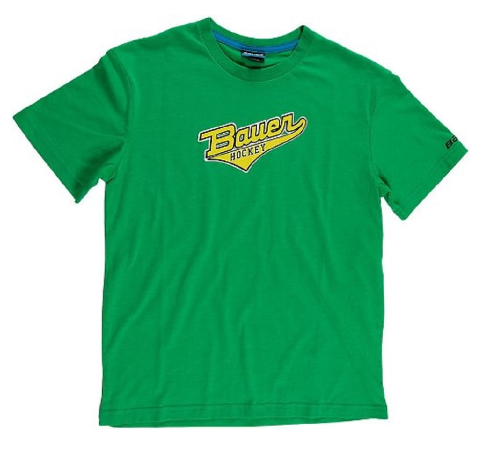 Bauer Hockey Bauer Short Sleeve Varsity Youth Green TShirt, Medium