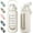 White, variant on MUKOKO 64oz Glass Water Bottles, Motivational Glass Bottle with Silicone Sleeve, Straw and Time Marker, Leakproof Large Half Gallon Glass Water Jug for Gym Home Office, Olive