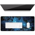 thumbnail image 1 of Desk Pad, XL Extended Large Gaming Mouse Pad 31.5 x 11.8 Inch, Waterproof Mousepad with Stitched Edges, Non-Slip Computer Keyboard Laptop Mat for Women Men Office Work, Silent Night Sky, 1 of 5