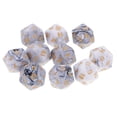 thumbnail image 3 of 10 Uds Dados Poliédricos D20 Sunnimix Blanco Gris, 3 of 7