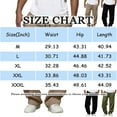 thumbnail image 2 of LWavelet Men's Vertical Striped Wide Leg Joggers - Drawstring Waist Soft Fabric Trendy Casual Daily Pants Light Gray M, 2 of 4