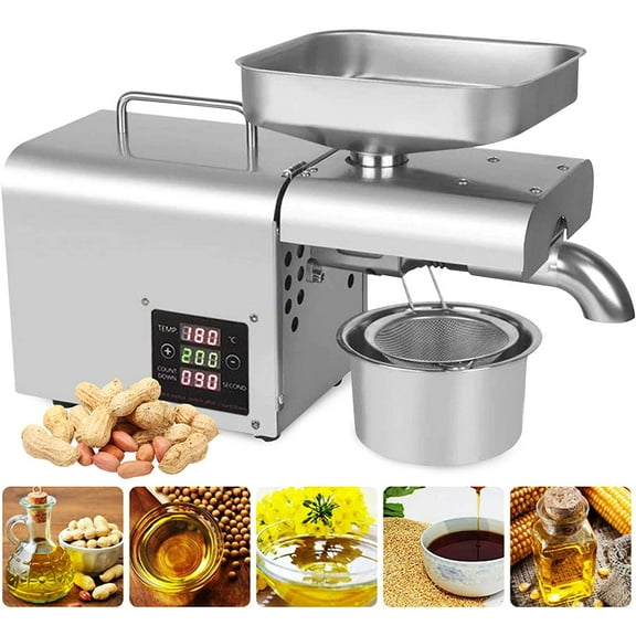 Automatic Oil Press Machine, Commercial Nuts Seeds Oil Presser Oil Extractor Digital Temperature Control