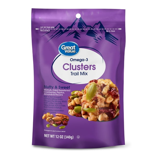 Great Value Omega-3 Clusters Trail Mix, 12 oz - Walmart.com
