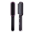thumbnail image 1 of Graflsoa Brosse Lissante Ionique avec 5 Réglages de Chaleur Réglables, Outil de Coiffage à Double Usage pour Cheveux Raides et Bouclés, Design Compact, Noir (Norme US), 1 of 6