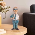 thumbnail image 4 of Figuras de personas profesionales , escultura de gente pequeña pintada, pie para estante, decoración de adorno de mesa para sala de Estilo A Soledad Figuras de muñecas de resina, 4 of 10