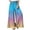 Light Blue, variant on Women's Palazzo Gradient Pants Elastic High Waisted Culottes Pants Loose Fit Elegant Flowy Vacation Pants with Pockets Black XXXXXL
