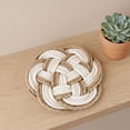 thumbnail image 5 of SLYNSHome Cotton Linen Insulation Mat, Woven Braided Heat Pad for Kitchen Countertop and Dining Table, Decorative Non-Slip Coaster for Hot Cups Pots and Cookware,16cm, 5 of 5