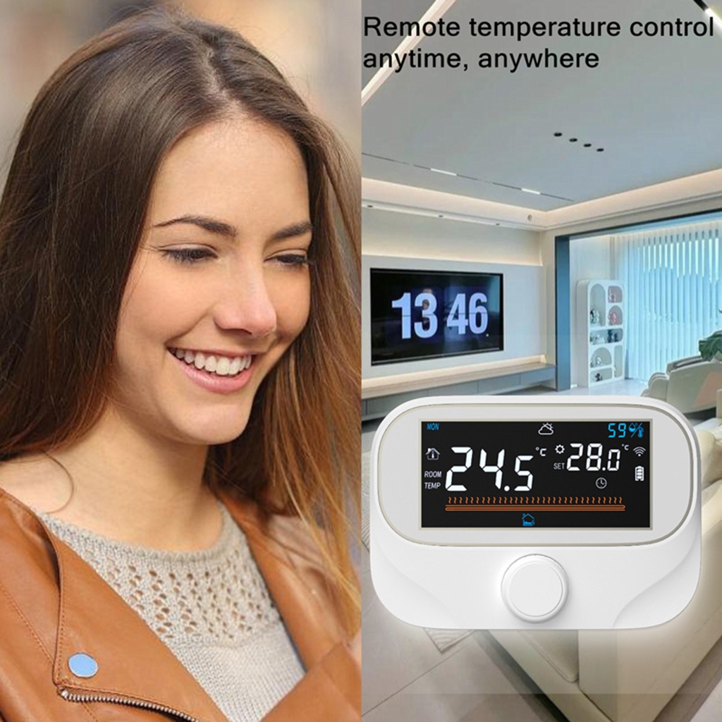 lanema Convenient Installation Gas Boiler Thermostat ABS+PC for Apartments Gas Boiler Thermostat Easy to Carry for Efficient Temperature Control