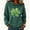 Green, variant on FDGIU ‌‌‌‌‌Women's Plus Size Saint Patrick's Day Sweatshirt - Oversized Green Shamrock Print Long Sleeve Pullover